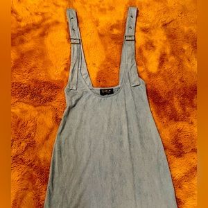 Baby blue mini swade dress